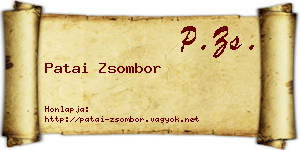 Patai Zsombor névjegykártya